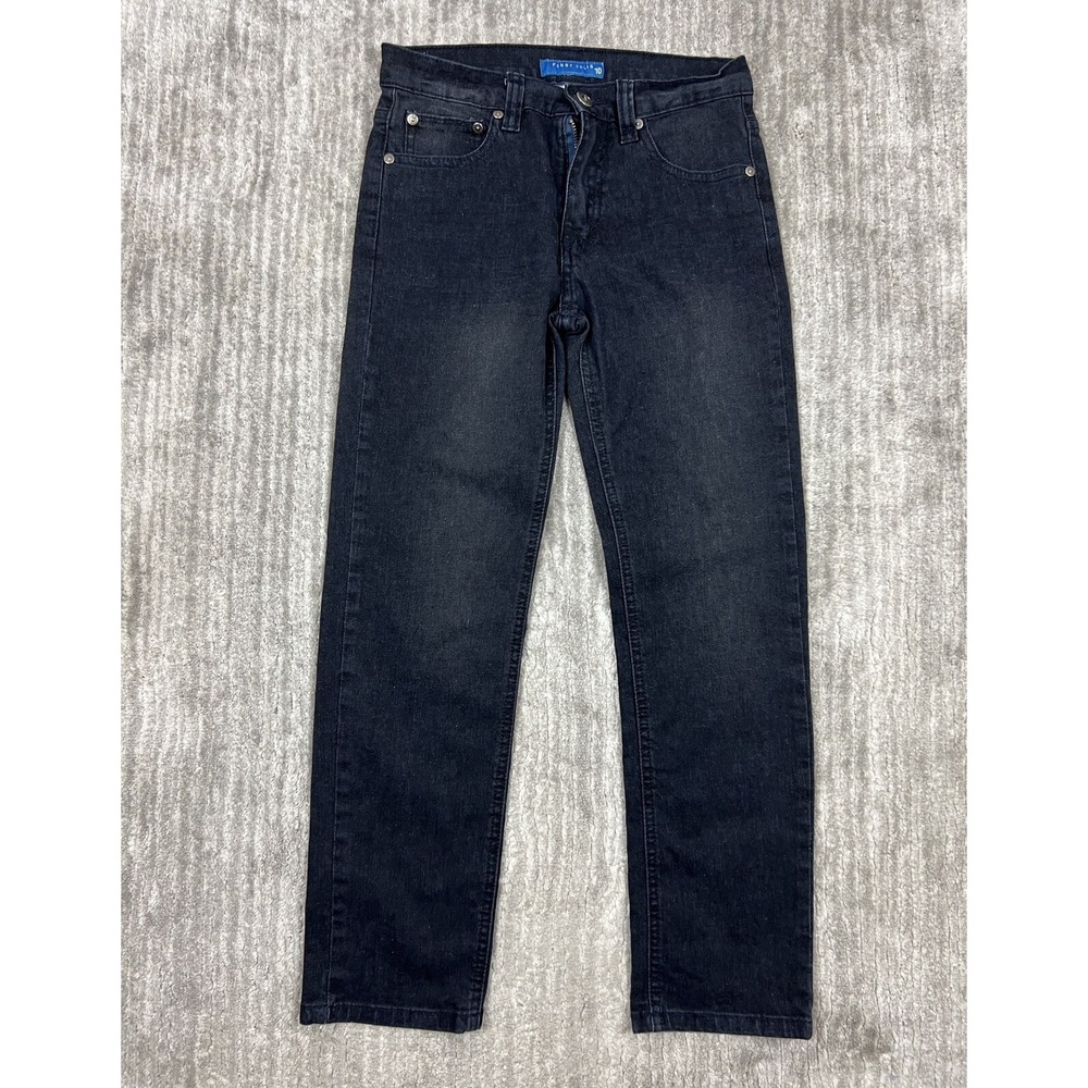Perry Ellis Jeans Boys 10 Black Straight Leg Stretch Dark Wash RU7ABKENS‎ Denim